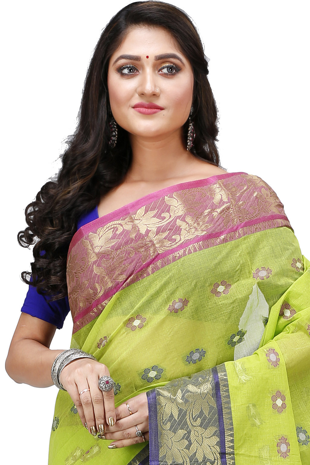 Light Green Pure Cotton Dui_Has Tant Saree (872)